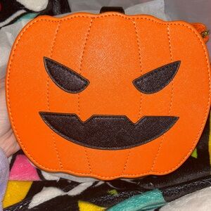 Orange Pumpkin Face crossbody